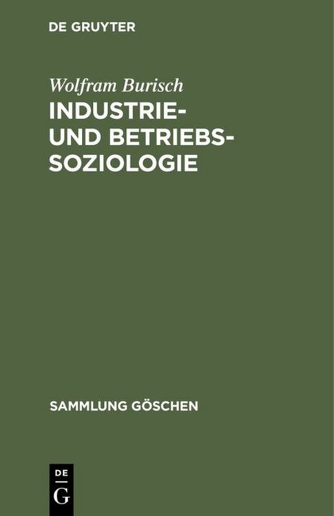 Produktbild: Industrie- und Betriebssoziologie