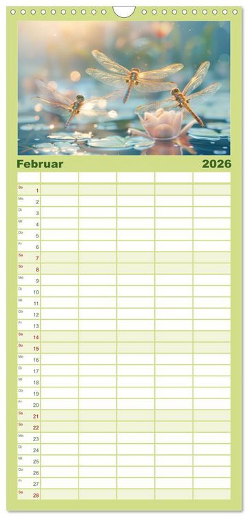 Produktbild: Familienplaner 2026 - Eine Welt entz&uuml;ckend kleiner Tierchen mit 5 Spalten (Wandkalender, 21 x 45 cm) CALVENDO