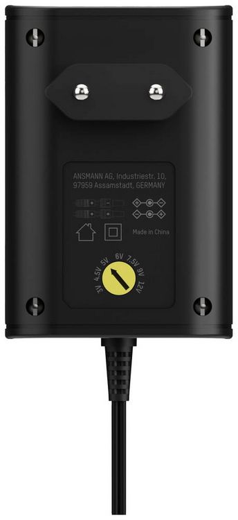 Produktbild: Ansmann 1201-0024 Steckernetzteil, einstellbar 12 V/DC, 9 V/DC, 7.5 V/DC, 6 V, 4.5 V/DC, 3 V 1500 mA 18 W