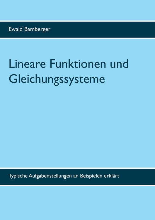 Produktbild: Lineare Funktionen und Gleichungssysteme