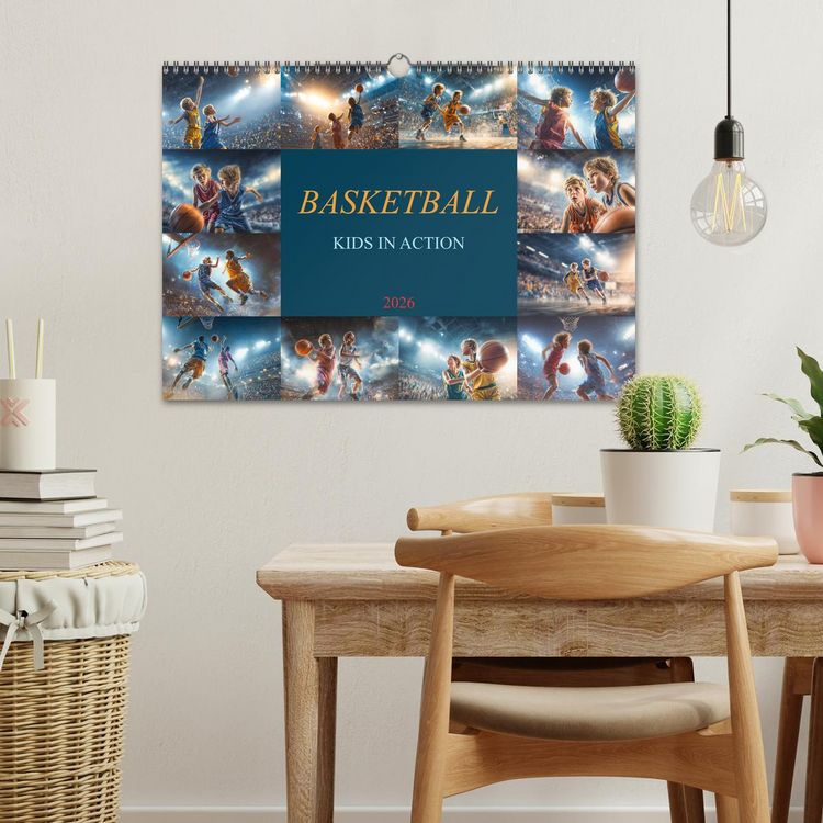 Produktbild: Basketball - Kids in Action (Wandkalender 2026 DIN A3 quer), CALVENDO Monatskalender