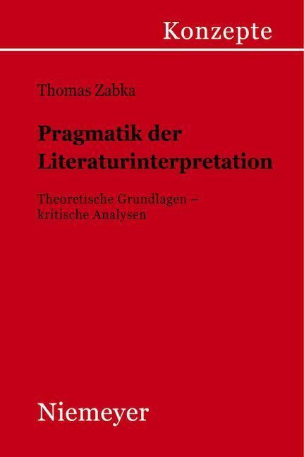 Produktbild: Pragmatik der Literaturinterpretation