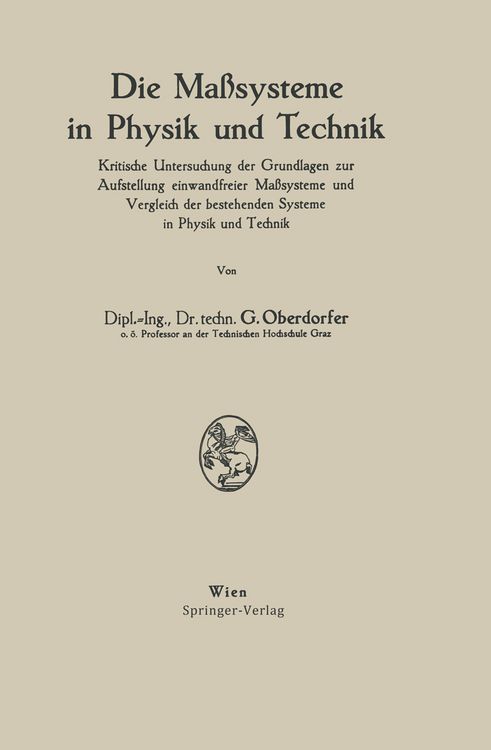 Produktbild: Die Ma&szlig;systeme in Physik und Technik