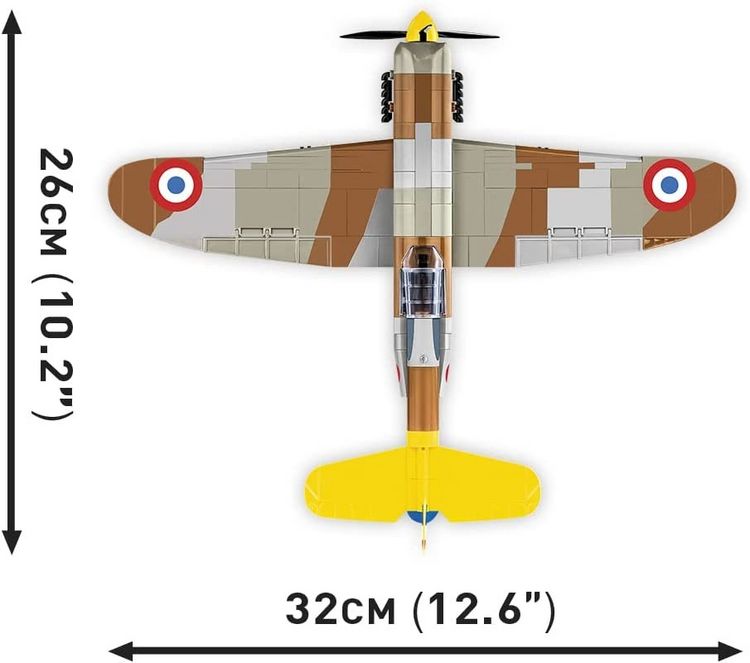 Produktbild: COBI Historical Collection 5734 - Dewoitine D.520, Jagdflugzeug, WWII, Bauset