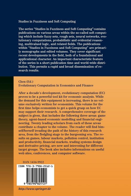 Produktbild: Evolutionary Computation in Economics and Finance