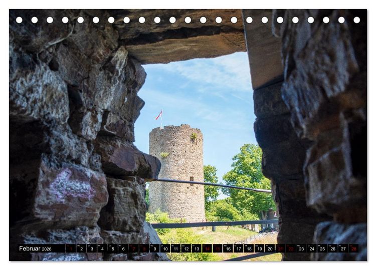 Produktbild: Blankenberg Burg und Stadt (Tischkalender 2026 DIN A5 quer), CALVENDO Monatskalender