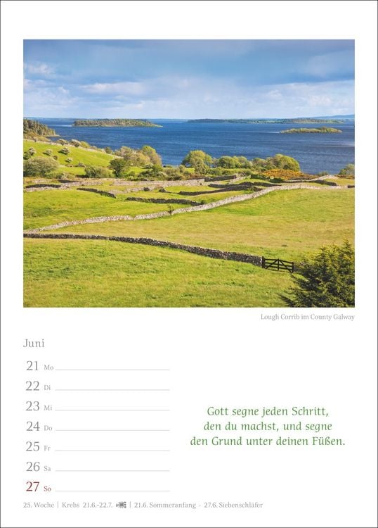 Produktbild: Irische Segensw&uuml;nsche Wochenkalender 2027 - mit Zitaten