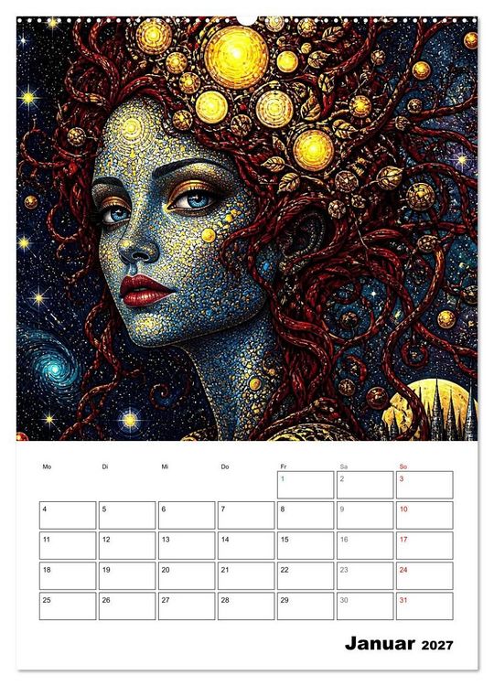 Produktbild: Mystische Gesichter der Unendlichkeit (hochwertiger Premium Wandkalender 2027 DIN A2 hoch), Kunstdruck in Hochglanz