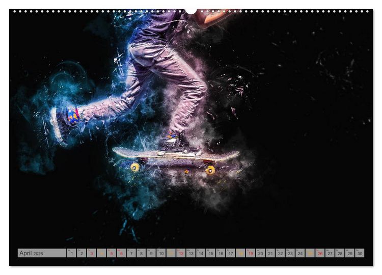 Produktbild: Skateboarding - extrem cool (Wandkalender 2026 DIN A2 quer), CALVENDO Monatskalender