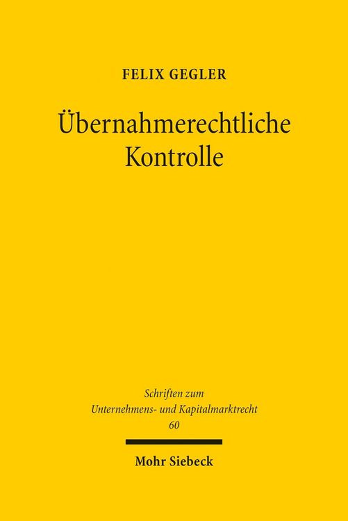 Produktbild: &Uuml;bernahmerechtliche Kontrolle