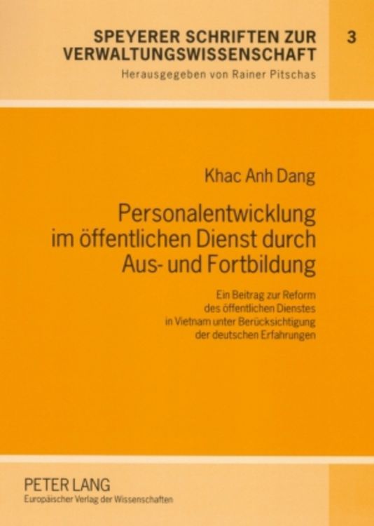 Produktbild: Personalentwicklung im &ouml;ffentlichen Dienst durch Aus- und Fortbildung
