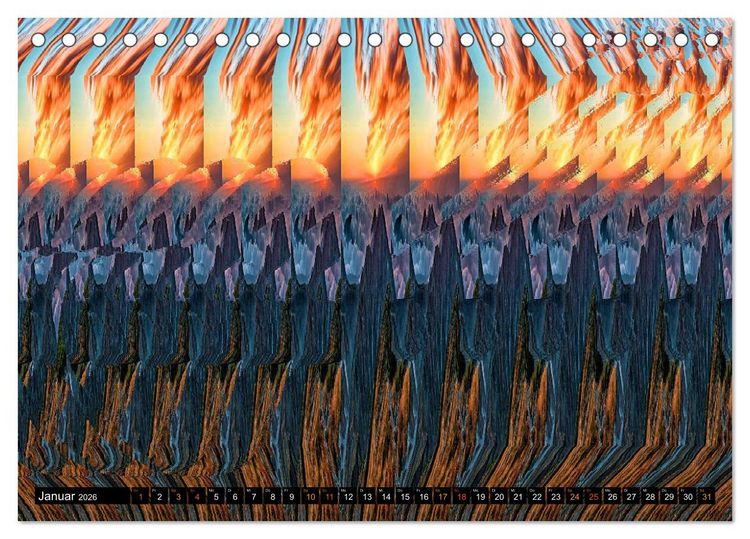 Produktbild: Magische Bilder - 3D Stereogramme (Tischkalender 2026 DIN A5 quer), CALVENDO Monatskalender