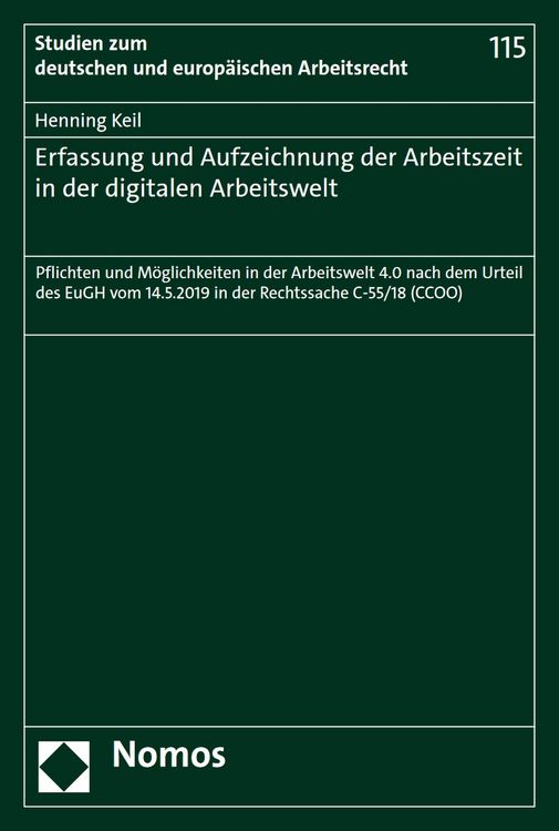 Produktbild: Erfassung und Aufzeichnung der Arbeitszeit in der digitalen Arbeitswelt