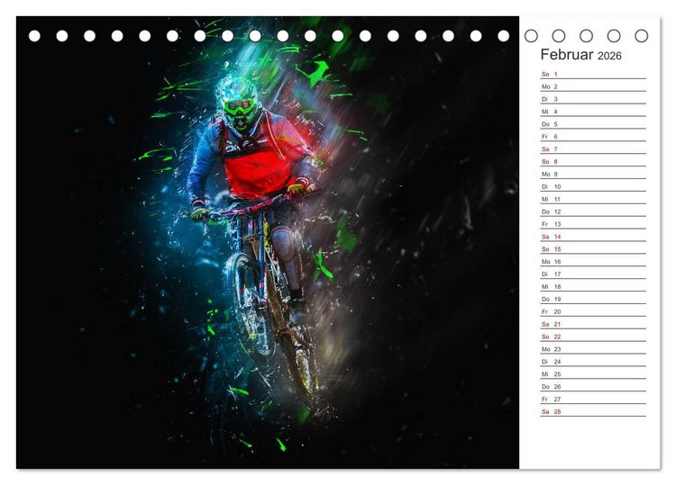 Produktbild: Downhill Explosion (Tischkalender 2026 DIN A5 quer), CALVENDO Monatskalender