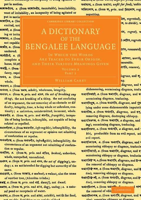 Produktbild: A Dictionary of the Bengalee Language - Volume 2