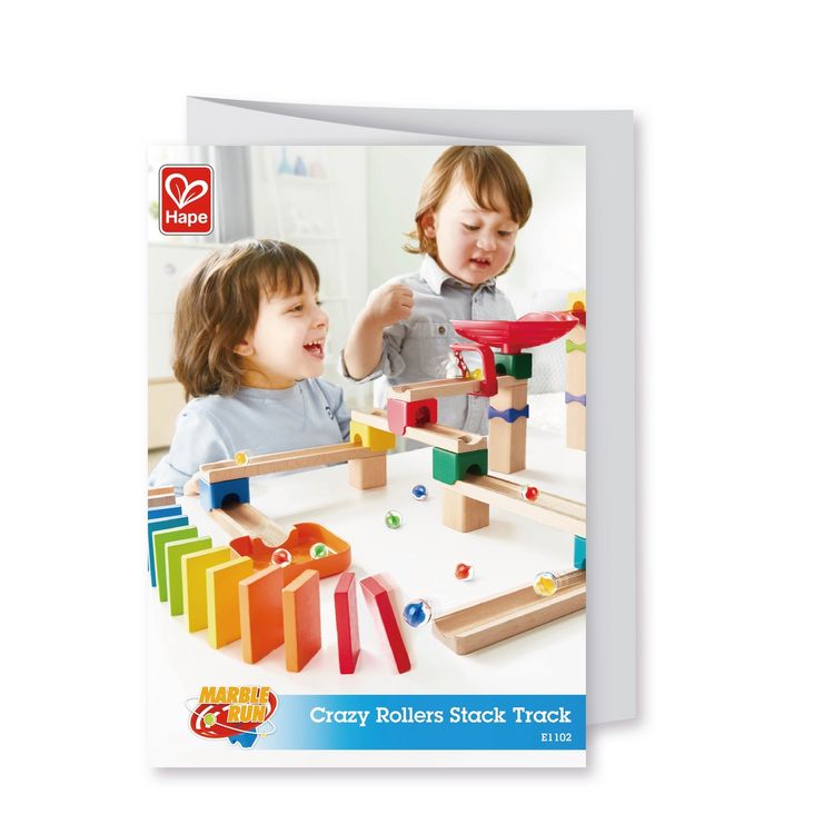 Produktbild: Hape Zweispurige Murmelbahn mit Domino