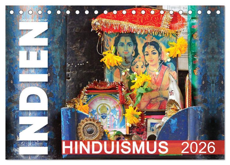 Produktbild: Indien - Hinduismus (Tischkalender 2026 DIN A5 quer), CALVENDO Monatskalender