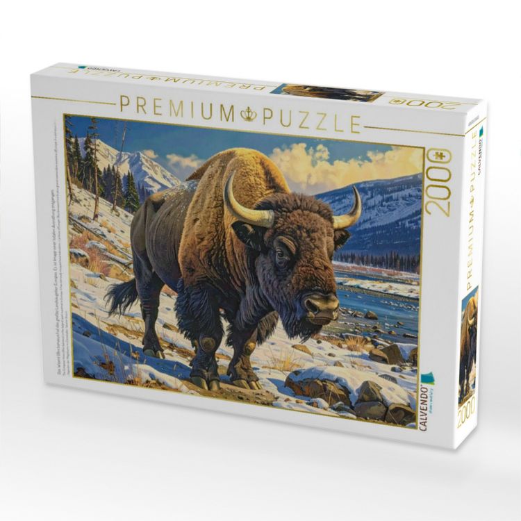 Produktbild: CALVENDO Puzzle Das Wisent (Bos bonasus) ist das gr&ouml;&szlig;te Lands&auml;ugetier Europas. Es ist knapp einer totalen Ausrottung entgangen. | 2000 Teile Lege-Gr&ouml;&szlig;