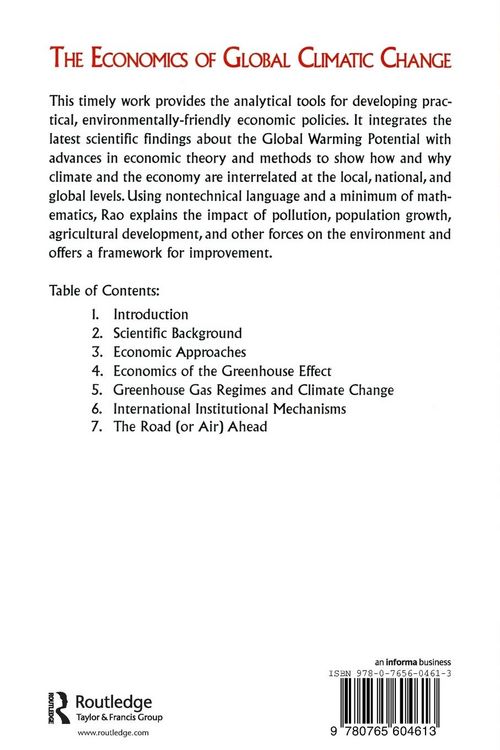 Produktbild: The Economics of Global Climatic Change