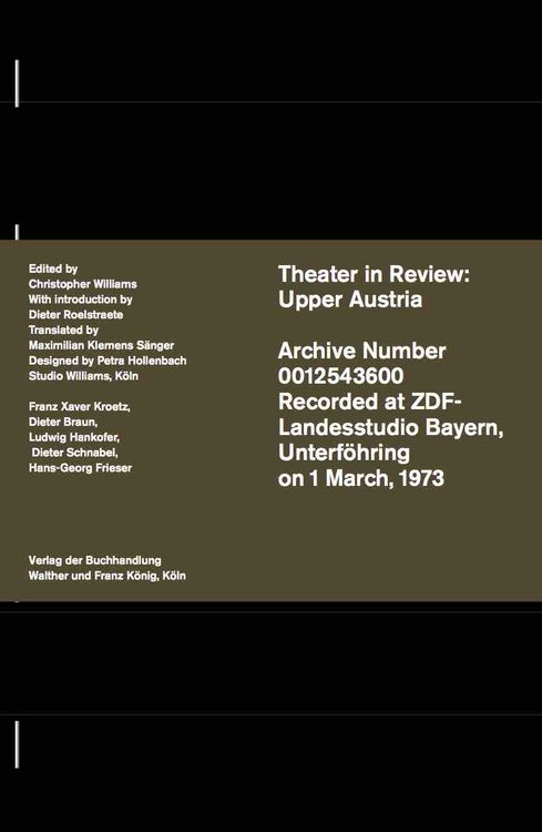 Produktbild: Christopher Williams. Theatre in Review: Upper Austria