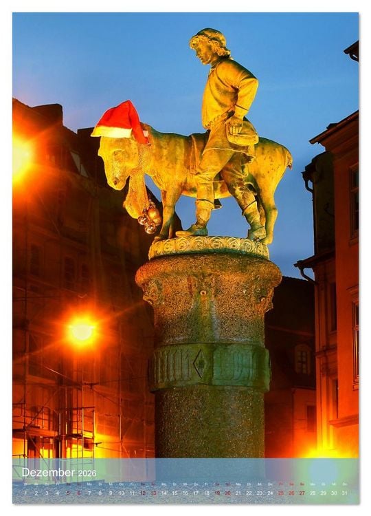 Produktbild: NACHT IN HALLE SAALE (Wandkalender 2026 DIN A3 hoch), CALVENDO Monatskalender