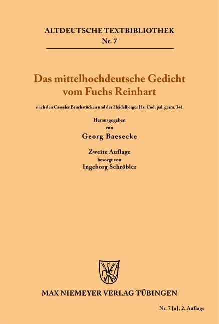 Produktbild: Das mittelhochdeutsche Gedicht vom Fuchs Reinhart