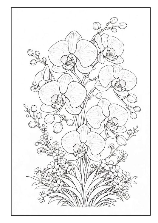 Produktbild: Blumen Malbuch f&uuml;r Erwachsene mit 50 sch&ouml;nen Ausmalmotiven