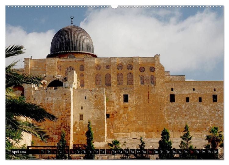 Produktbild: Jerusalem. The Holy City of three religions (High Quality Premium Wall Calendar 2026 DIN A2 landscape),CALVENDO 12 Month Wall Calendar