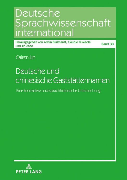 Produktbild: Deutsche und chinesische Gastst&auml;ttennamen