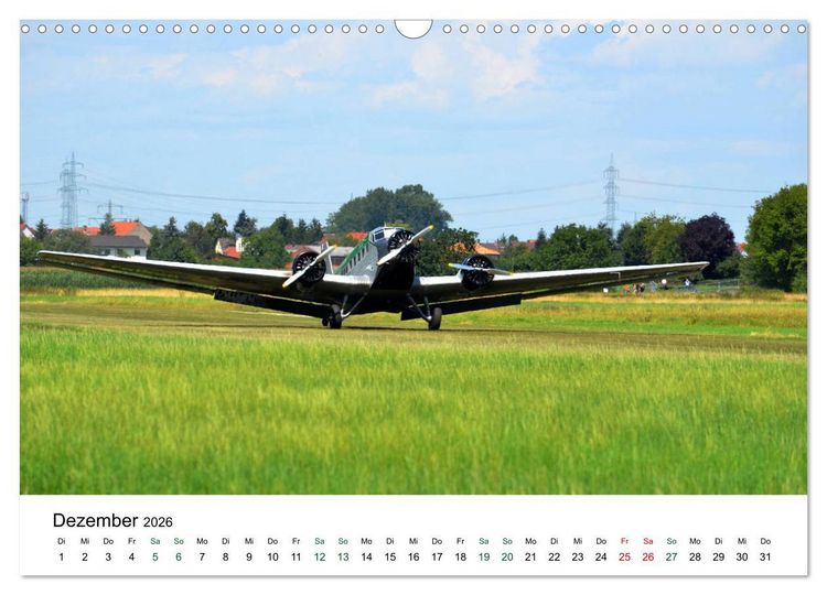Produktbild: Junkers Ju 52 Die Legende (Wandkalender 2026 DIN A3 quer), CALVENDO Monatskalender