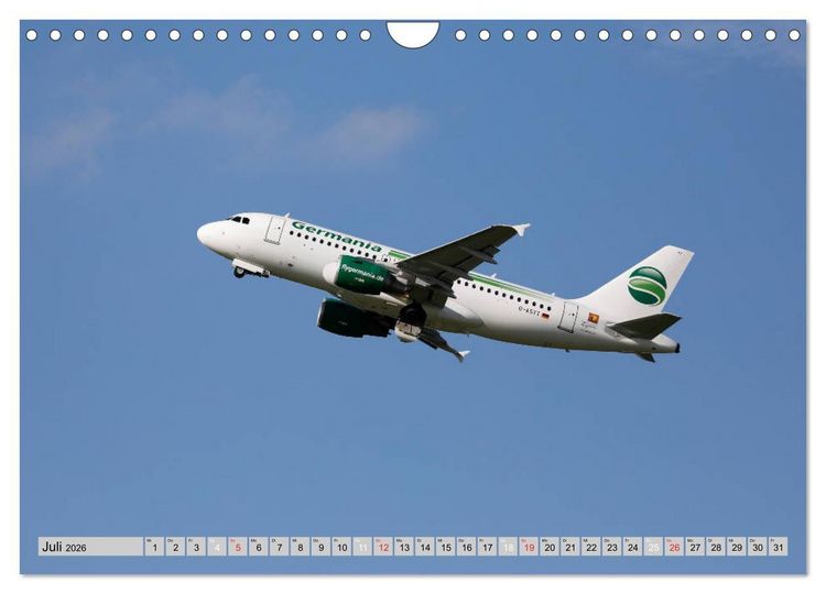 Produktbild: Flugzeuge - Starts und Landeanfl&uuml;ge (Wandkalender 2026 DIN A4 quer), CALVENDO Monatskalender