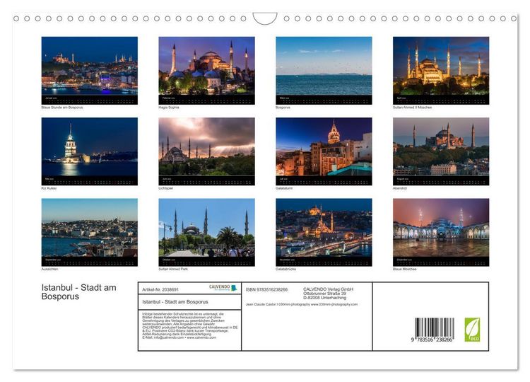 Produktbild: Istanbul - Stadt am Bosporus (Wandkalender 2026 DIN A3 quer), CALVENDO Monatskalender