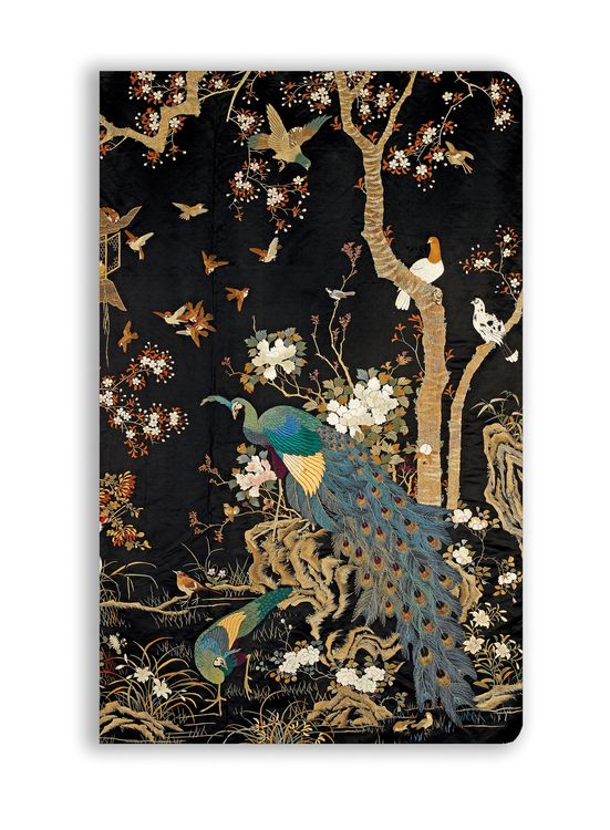 Produktbild: Premium Softcover Notizbuch: Ashmolean Museum, Bestickter Wandbehang mit Pfau
