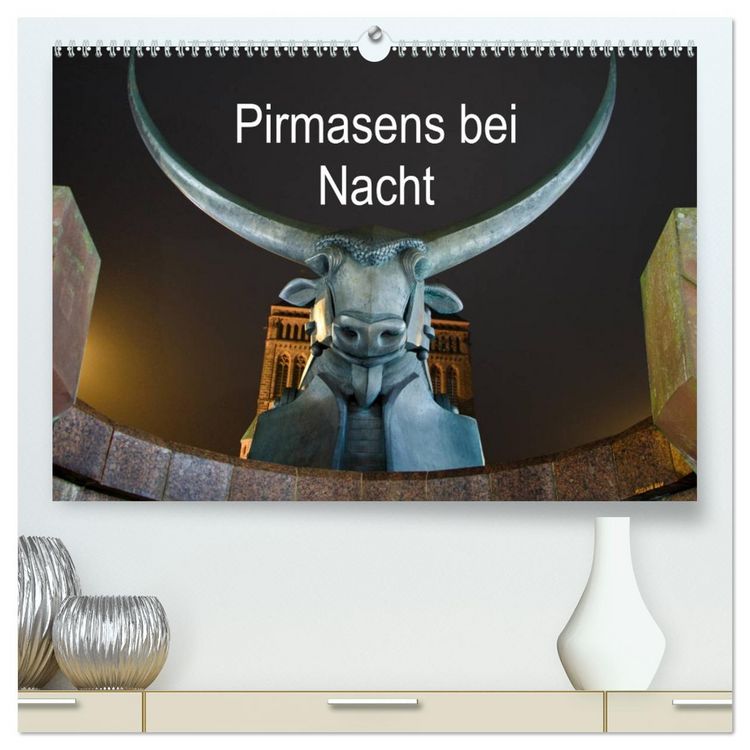 Produktbild: Pirmasens bei Nacht (hochwertiger Premium Wandkalender 2026 DIN A2 quer), Kunstdruck in Hochglanz