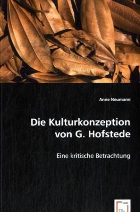 Produktbild: Neumann, A: Die Kulturkonzeption von G. Hofstede