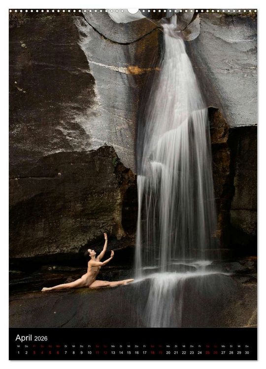 Produktbild: Wasserf&auml;lle im Tessin - Aktaufnahmen an sch&ouml;nen Wasserf&auml;llen in der S&uuml;dschweiz (hochwertiger Premium Wandkalender 2026 DIN A2 hoch), Kunstdruck in Hochglanz