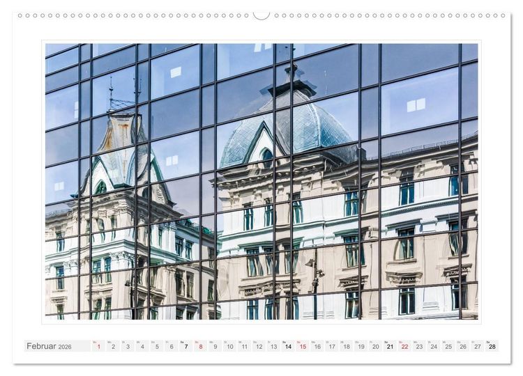 Produktbild: Spiegelnde Fassaden (hochwertiger Premium Wandkalender 2026 DIN A2 quer), Kunstdruck in Hochglanz