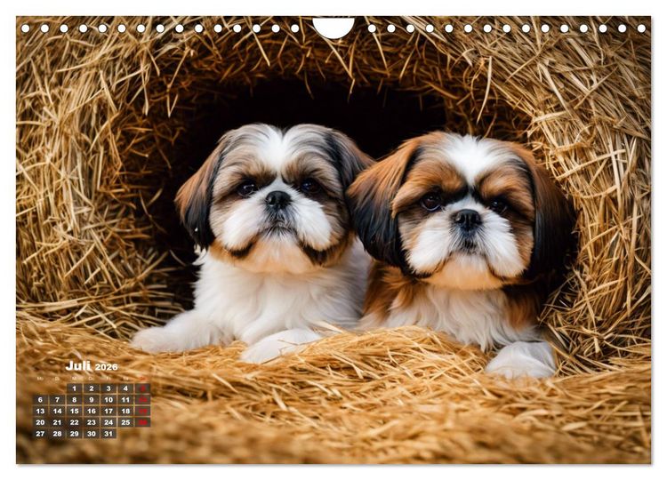 Produktbild: Shih Tzu - der wuschelige Hund aus Tibet (Wandkalender 2026 DIN A4 quer), CALVENDO Monatskalender
