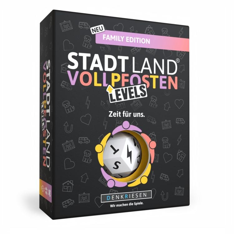 Produktbild: DENKRIESEN - Stadt Land Vollpfosten&reg; Family Edition &ndash; "Zeit f&uuml;r uns." | Levels
