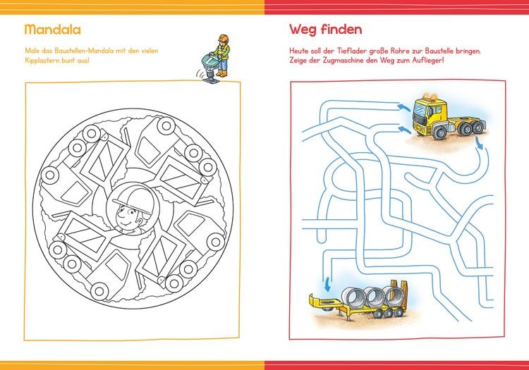 Produktbild: Malen und R&auml;tseln f&uuml;r Kindergartenkinder. Baustelle