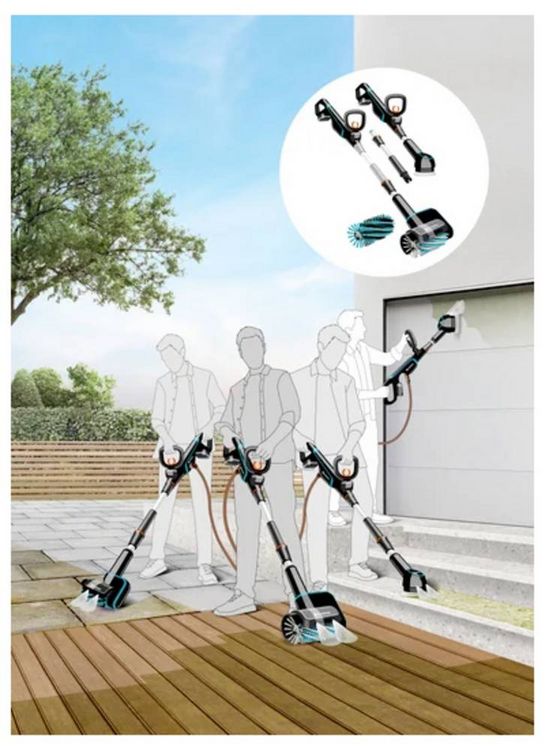 Produktbild: GARDENA 14842-55 AquaBrush Universal 04/18V POWER FOR ALL Solo Akku-Multi-Reiniger 18V