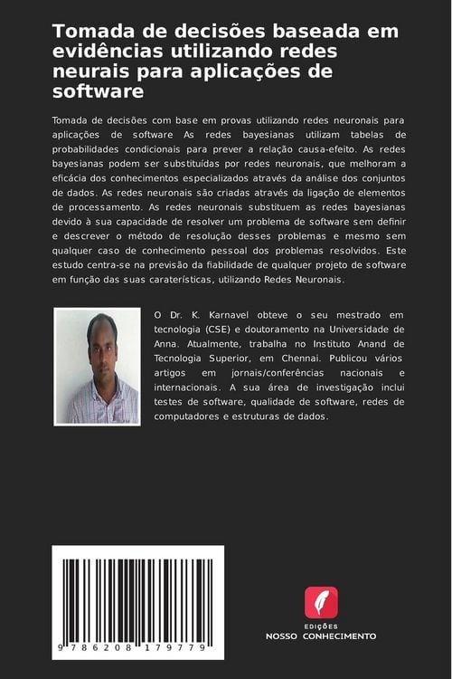 Produktbild: Tomada de decis&otilde;es baseada em evid&ecirc;ncias utilizando redes neurais para aplica&ccedil;&otilde;es de software