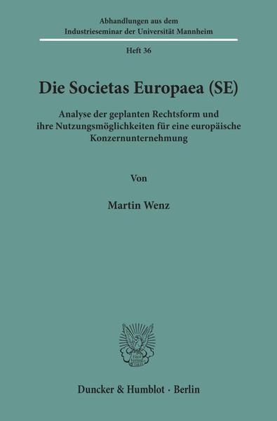 Produktbild: Die Societas Europaea (SE).