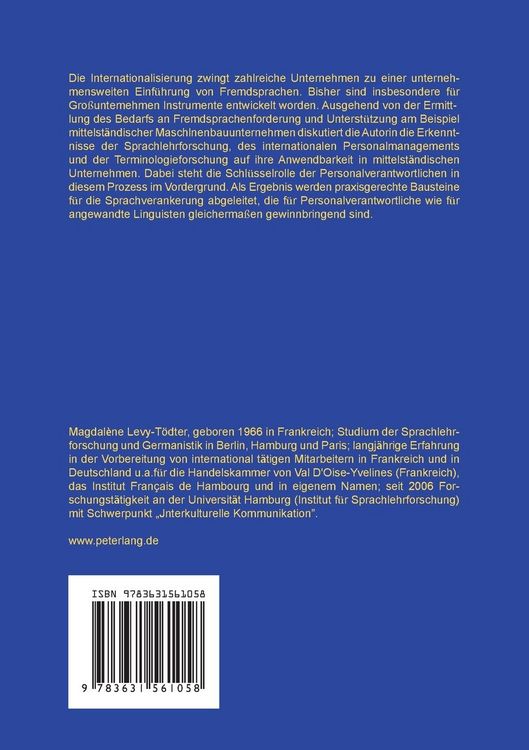 Produktbild: Langfristige Verankerung der englischen Sprache in mittelst&auml;ndischen Unternehmen