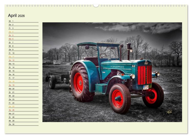 Produktbild: Traktoren - Oldtimer (hochwertiger Premium Wandkalender 2026 DIN A2 quer), Kunstdruck in Hochglanz