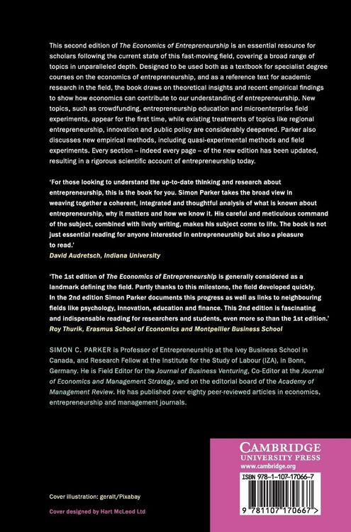 Produktbild: The Economics of Entrepreneurship