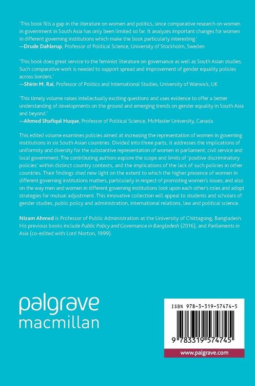 Produktbild: Women in Governing Institutions in South Asia
