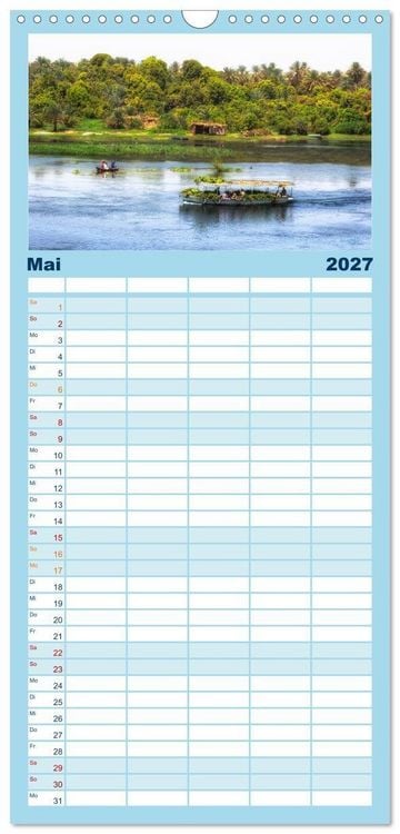 Produktbild: Familienplaner 2027 - &Auml;gypten mit 5 Spalten (Wandkalender, 21 x 45 cm) CALVENDO