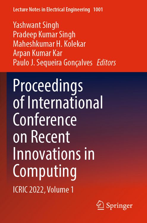 Produktbild: Proceedings of International Conference on Recent Innovations in Computing