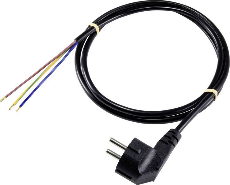 Produktbild: Sygonix SY-5043466 Strom Anschlusskabel Schwarz 5.00m